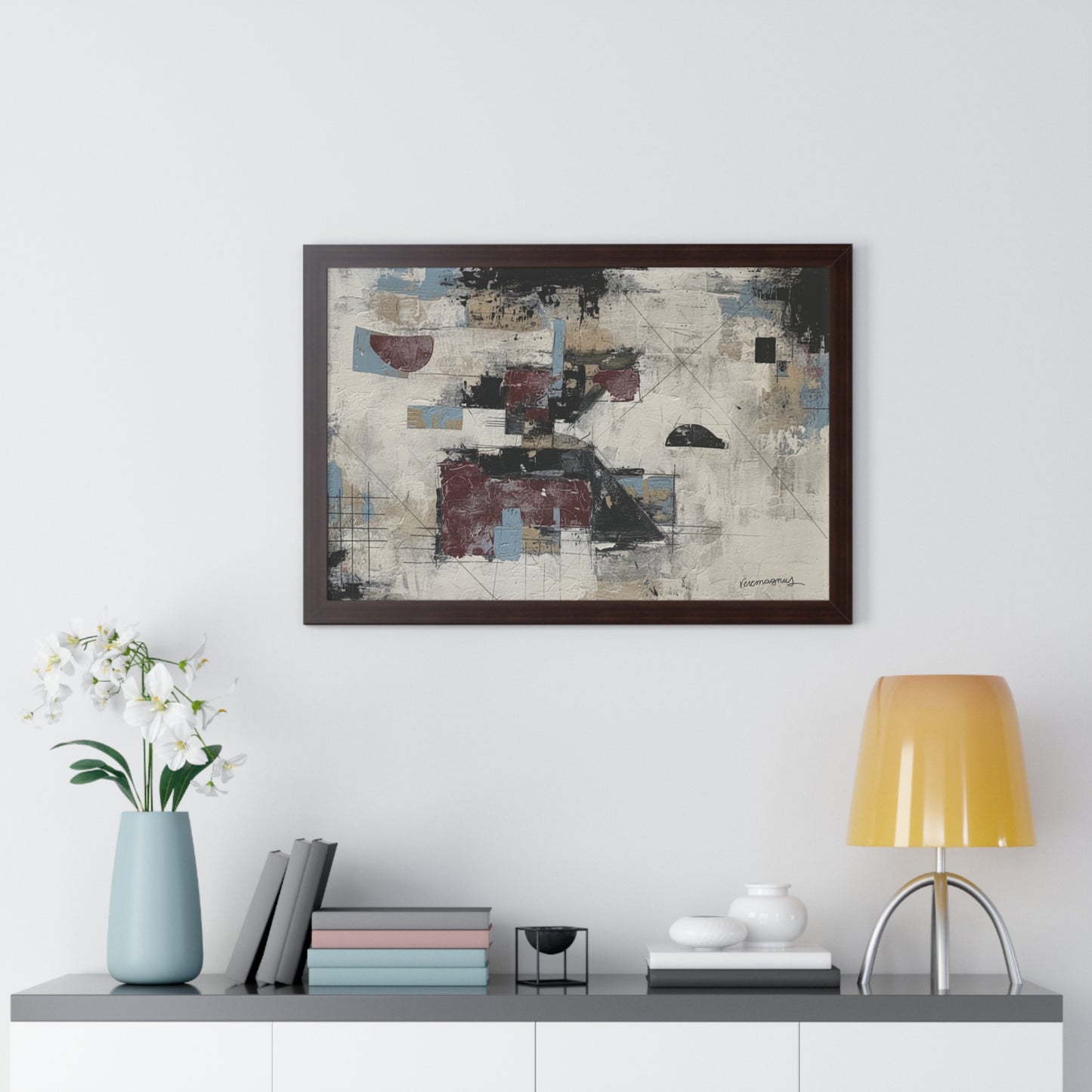 Abstract Framed Poster, Modern Wall Art Print By Vercmagnus