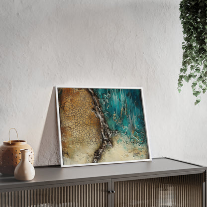 Rustic Framed Art Poster, Nature Inspired Wall Decor By QueenNoble