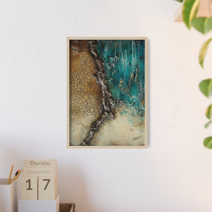 Rustic Framed Art Poster, Nature Inspired Wall Decor By QueenNoble