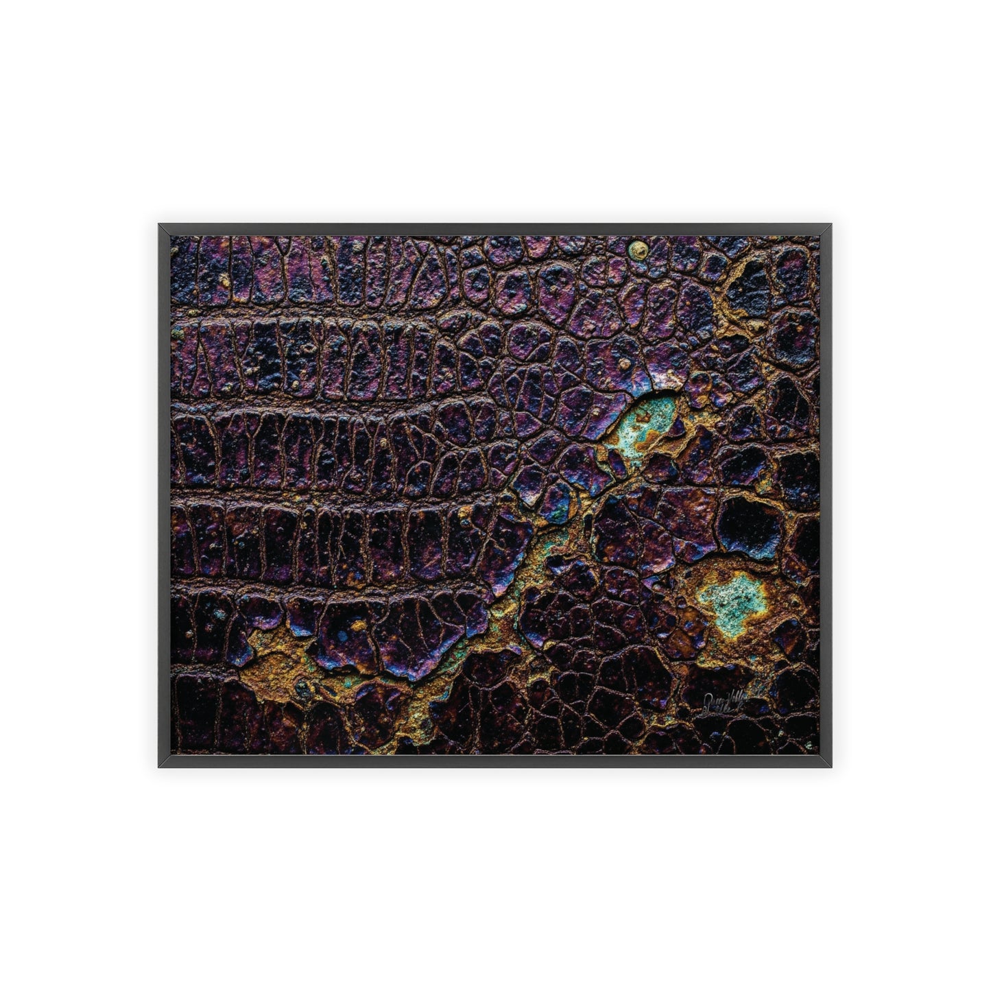 Luxurious Crocodile Print Wall Art Framed Posters By QueenNoble