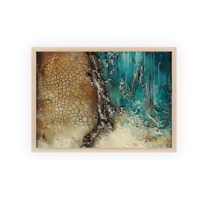 Rustic Framed Art Poster, Nature Inspired Wall Decor By QueenNoble