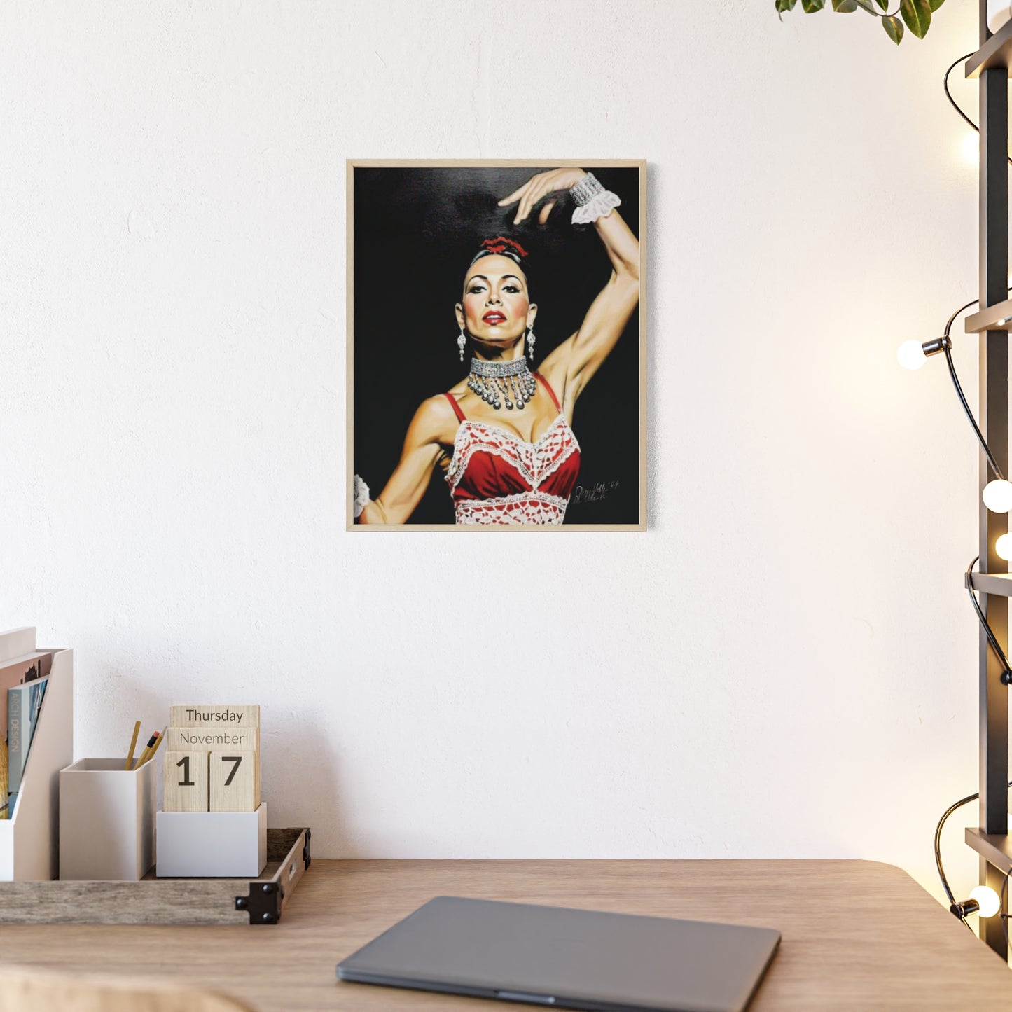 Flamenco Wall Art Framed Print, Dance Themed Decor By QueenNoble