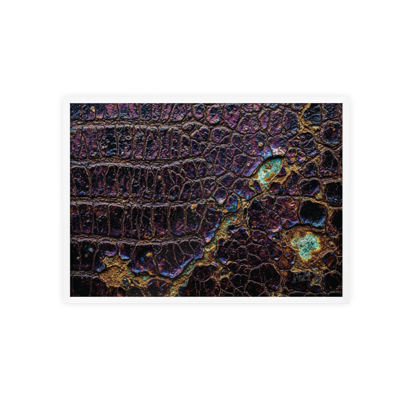 Luxurious Crocodile Print Wall Art Framed Posters By QueenNoble