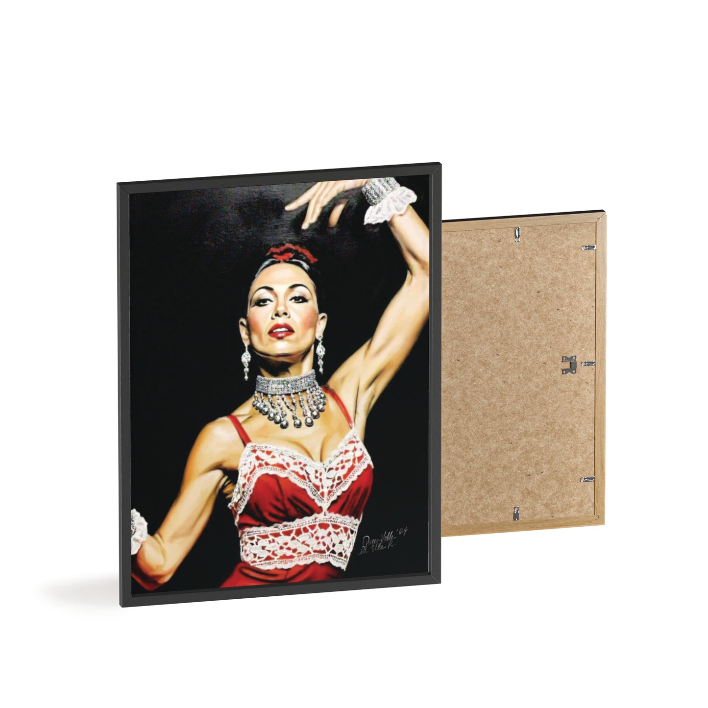Flamenco Wall Art Framed Print, Dance Themed Decor By QueenNoble