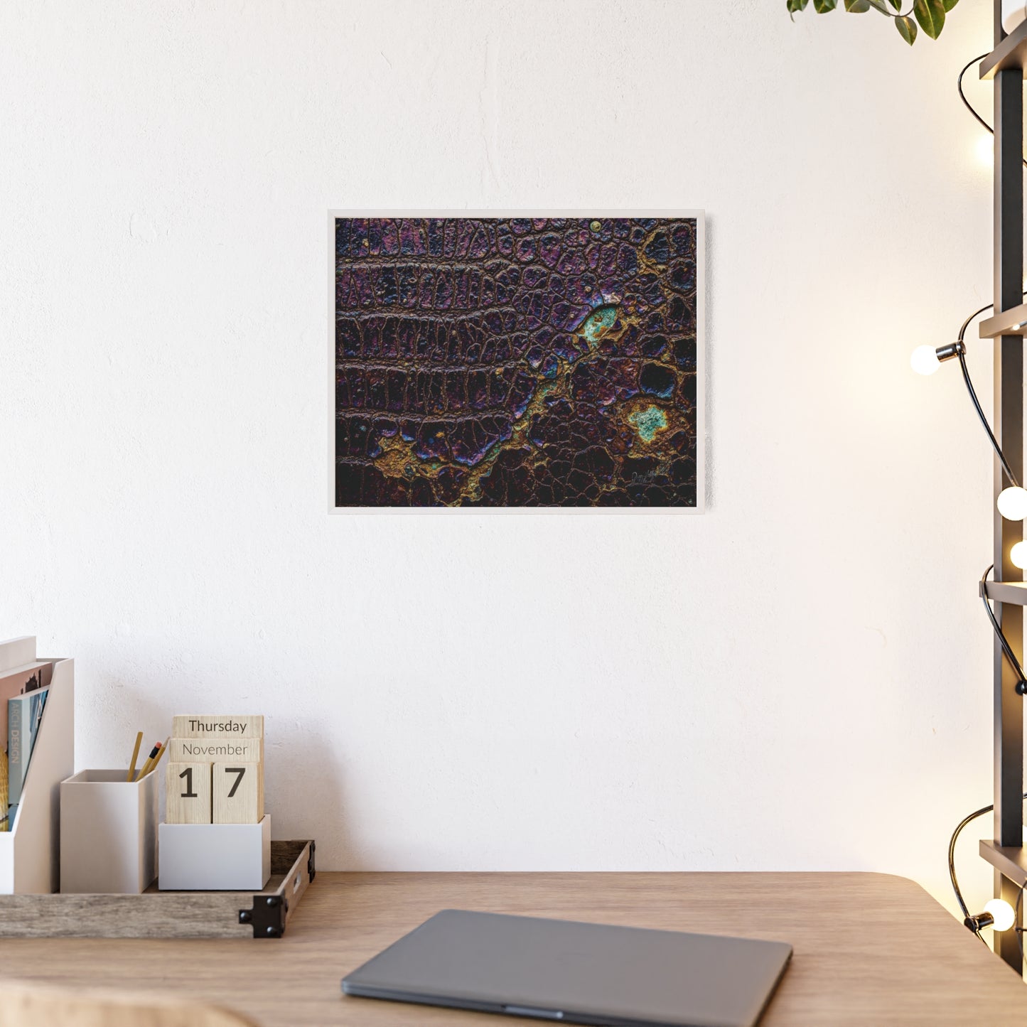 Luxurious Crocodile Print Wall Art Framed Posters By QueenNoble