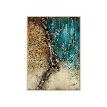 Rustic Framed Art Poster, Nature Inspired Wall Decor By QueenNoble