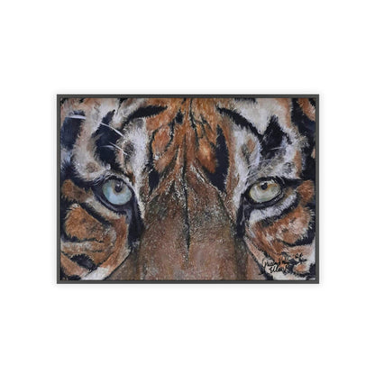Majestic Tiger Poster with Wooden Frame, Animal Wall Art By QueenNoble