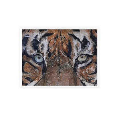 Majestic Tiger Poster with Wooden Frame, Animal Wall Art By QueenNoble