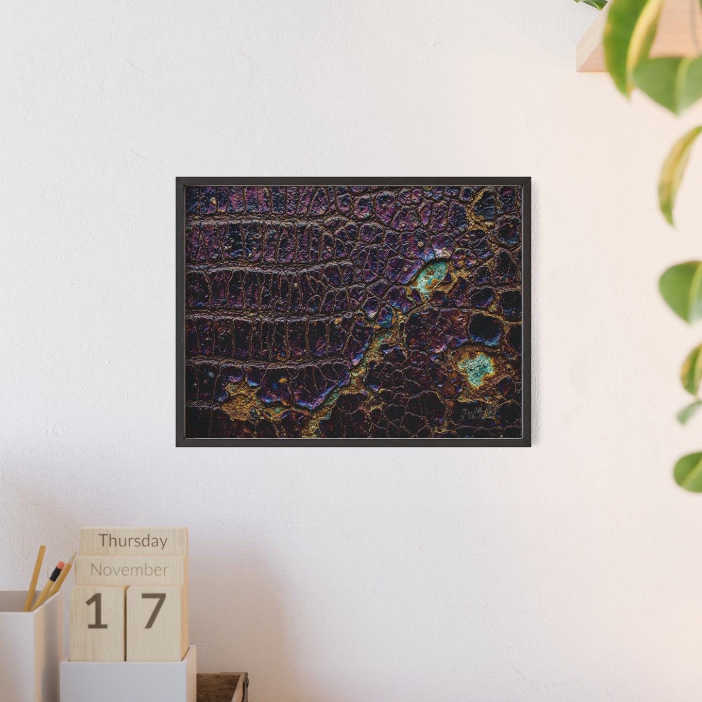 Luxurious Crocodile Print Wall Art Framed Posters By QueenNoble