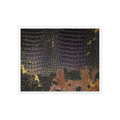 Purple Golden Crocodile Framed Poster Wall Art By QueenNoble