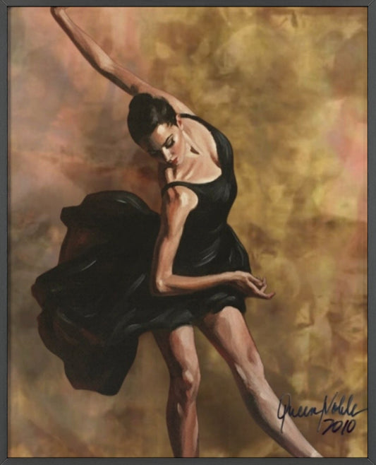 Elegant Ballet Poster with Wooden Frame, Wall Art By QueenNoble