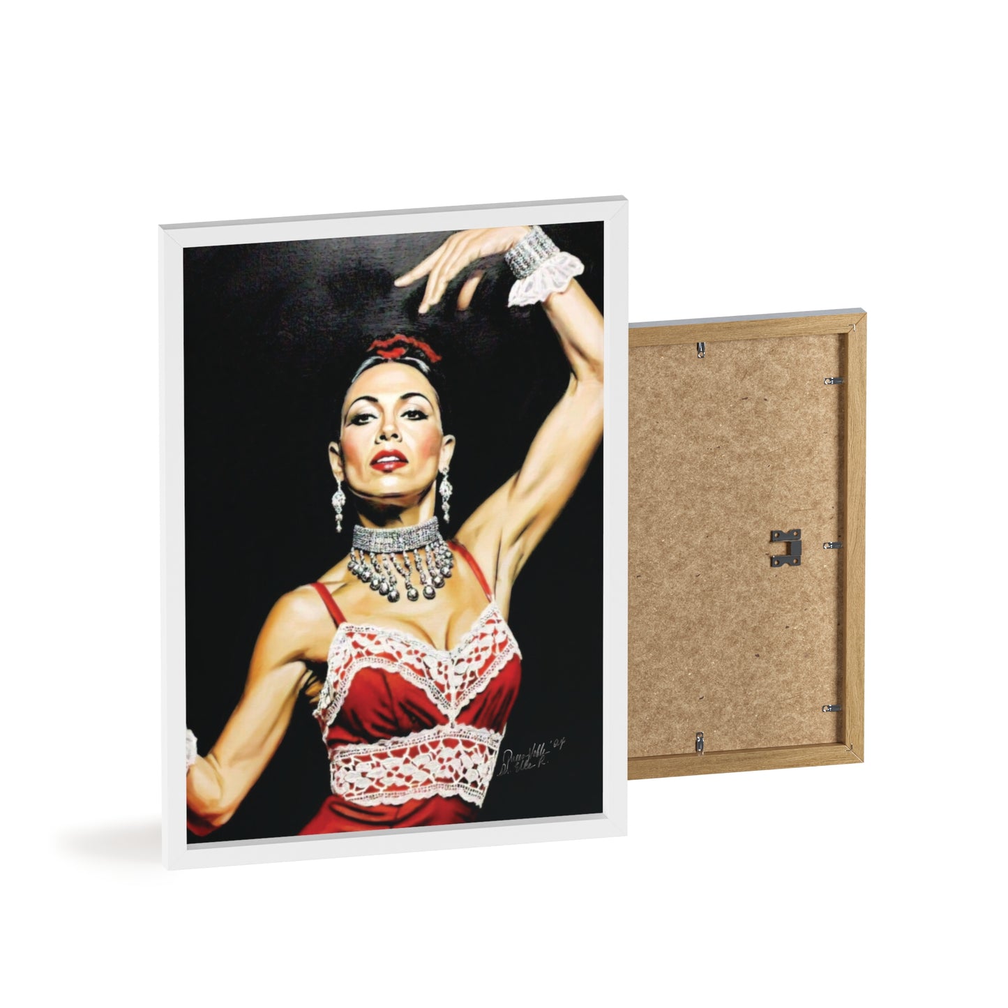Flamenco Wall Art Framed Print, Dance Themed Decor By QueenNoble