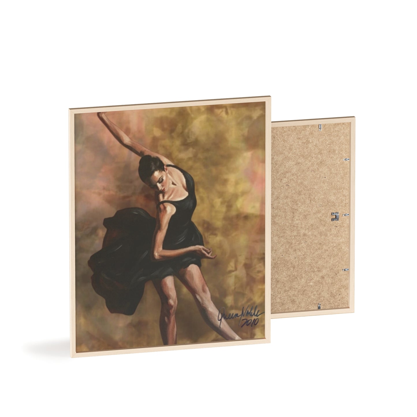 Elegant Ballet Poster with Wooden Frame, Wall Art By QueenNoble