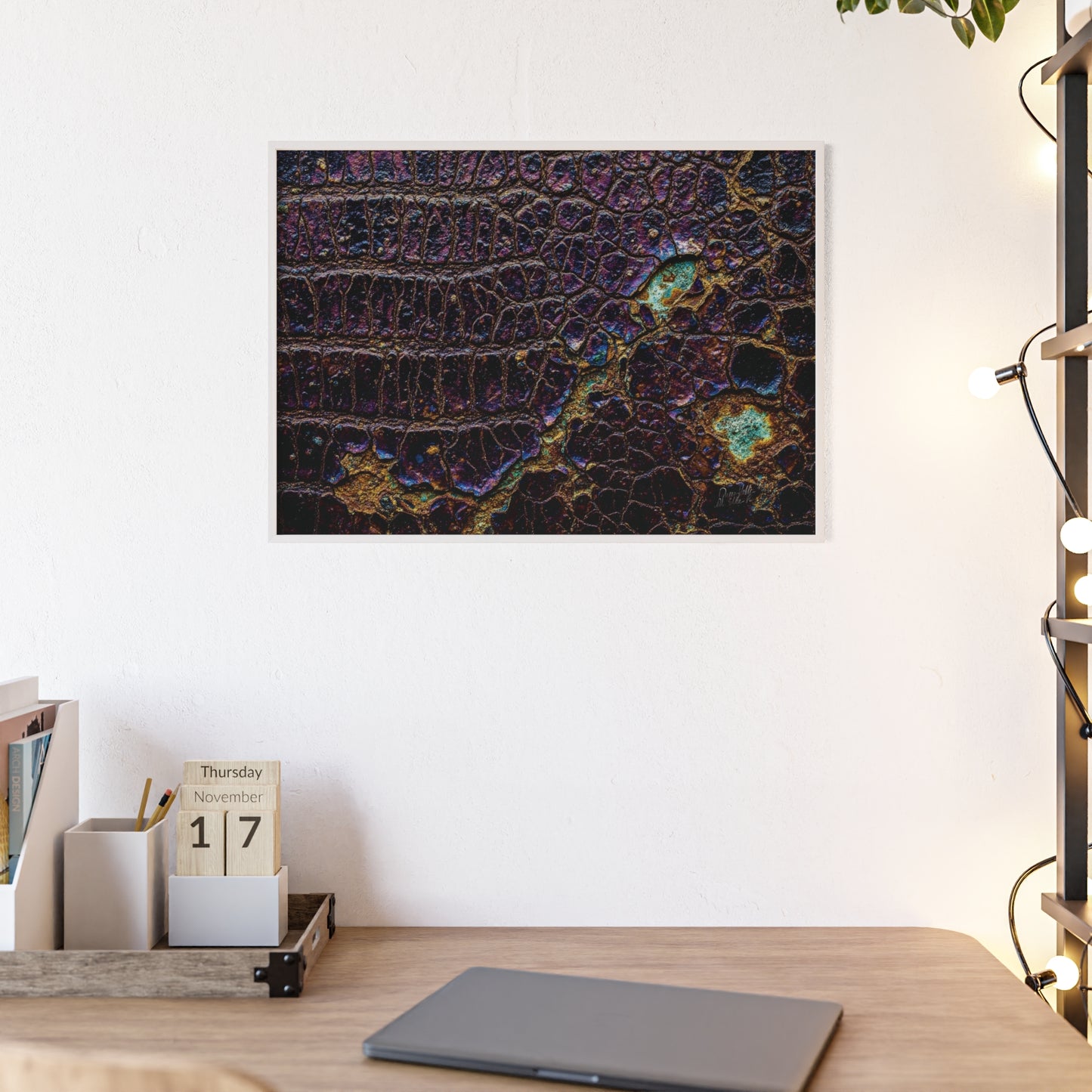 Luxurious Crocodile Print Wall Art Framed Posters By QueenNoble