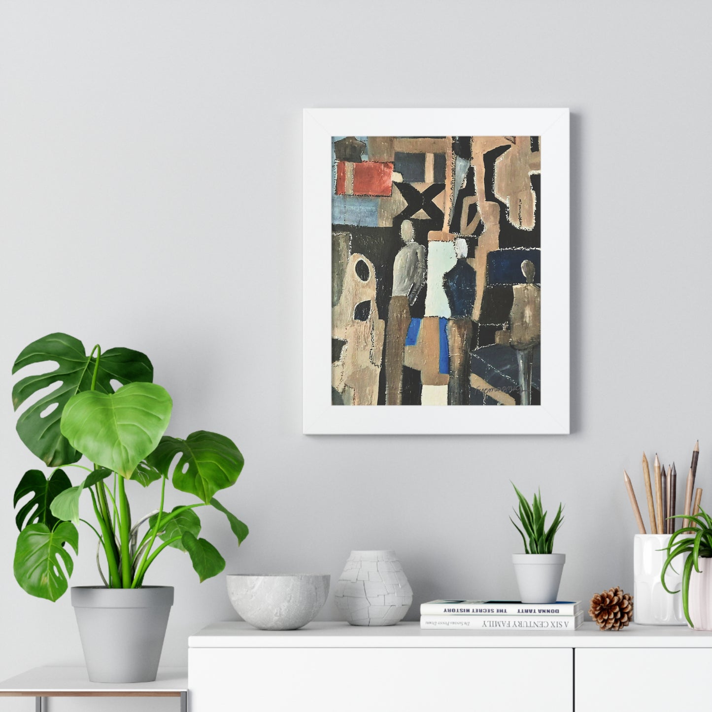 Modern Framed Vertical Poster, Wall Art Print Fashion Style By Vercmagnus