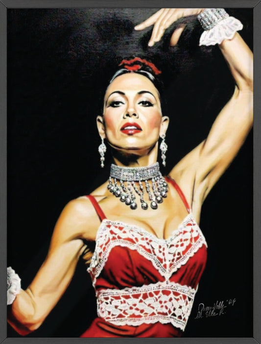 Flamenco Wall Art Framed Print, Dance Themed Decor By QueenNoble