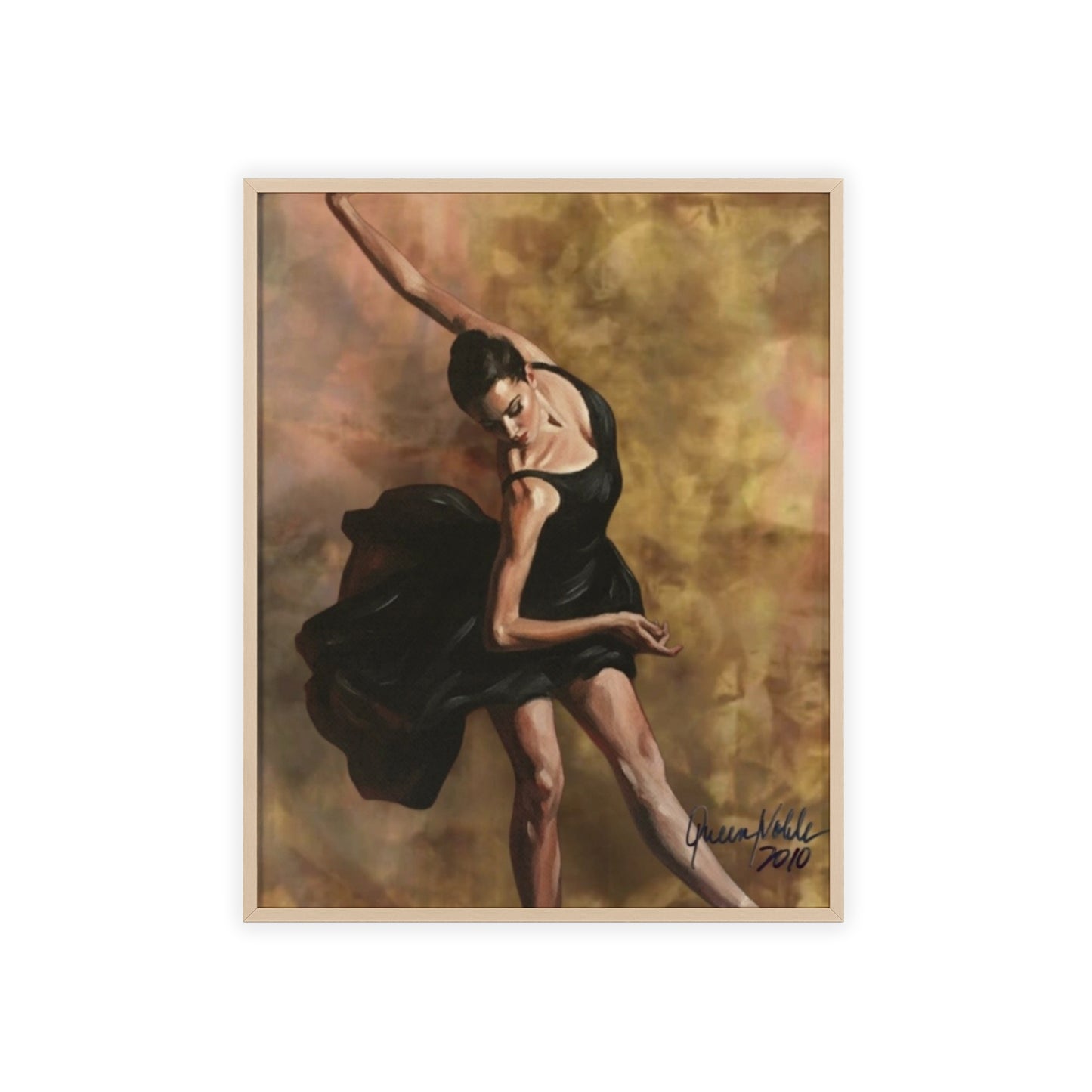 Elegant Ballet Poster with Wooden Frame, Wall Art By QueenNoble