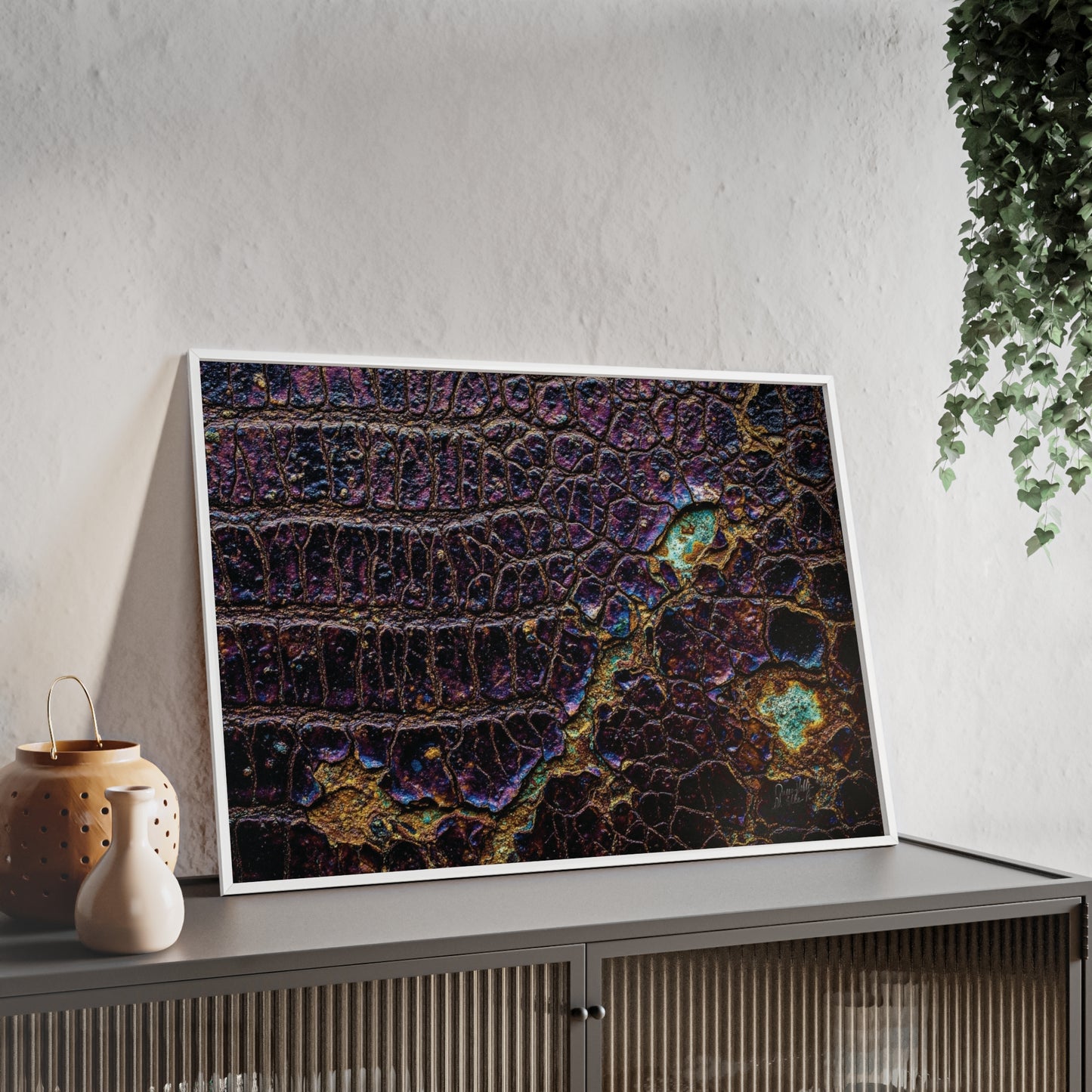 Luxurious Crocodile Print Wall Art Framed Posters By QueenNoble