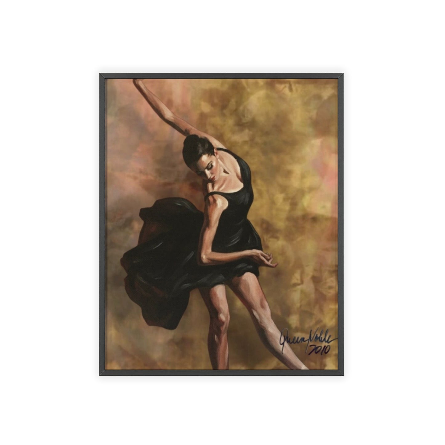 Elegant Ballet Poster with Wooden Frame, Wall Art By QueenNoble