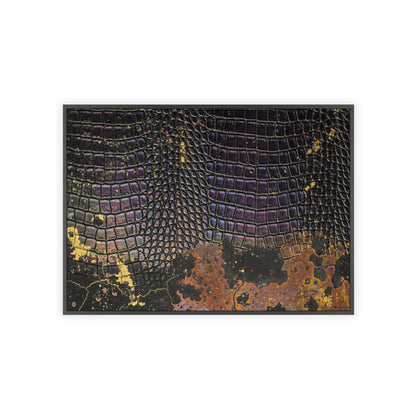 Purple Golden Crocodile Framed Poster Wall Art By QueenNoble