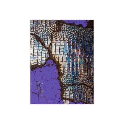 Vibrant Ceramic Photo Tile, Purple Croco By QueenNoble Collectible