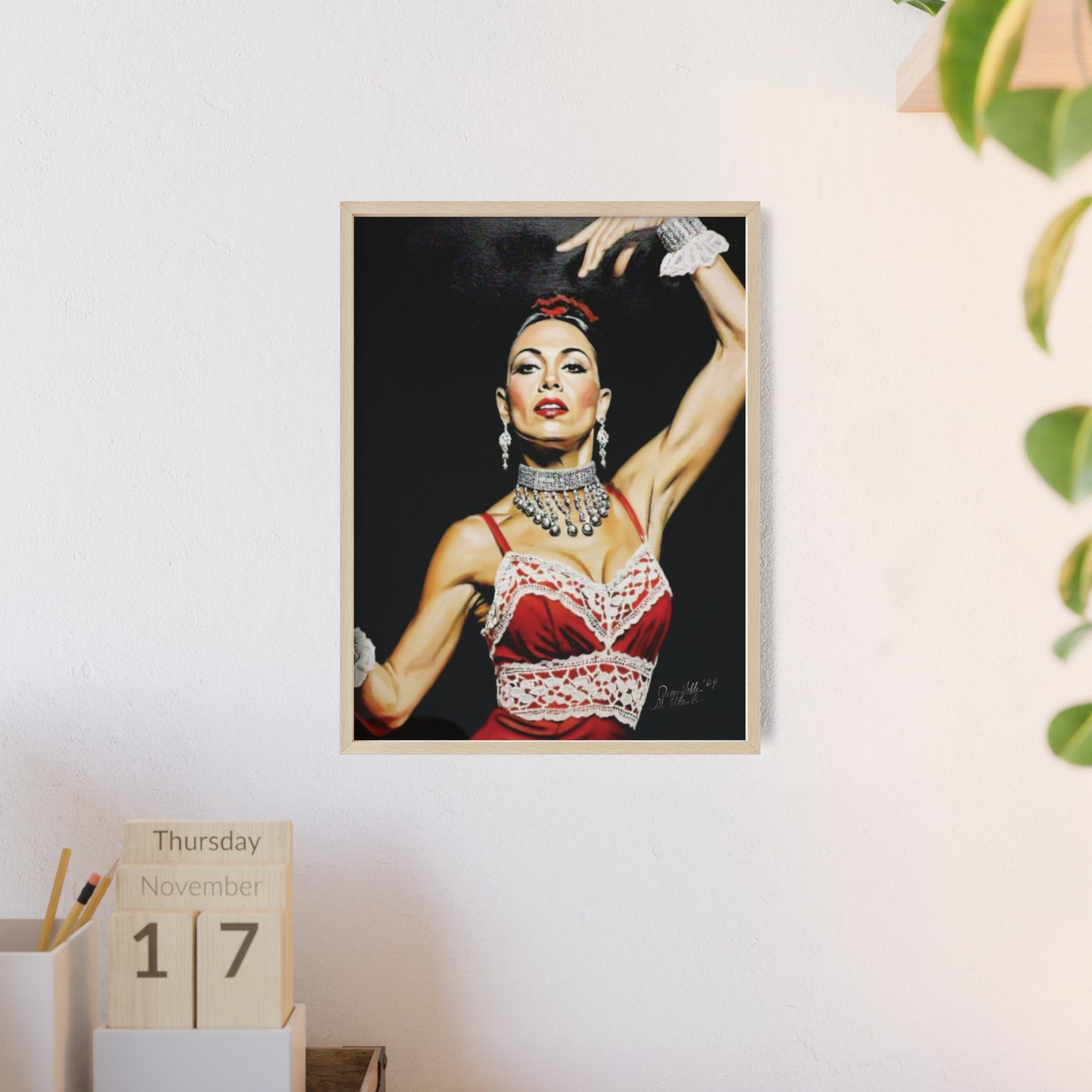 Flamenco Wall Art Framed Print, Dance Themed Decor By QueenNoble