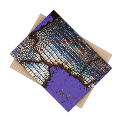 Vibrant Ceramic Photo Tile, Purple Croco By QueenNoble Collectible