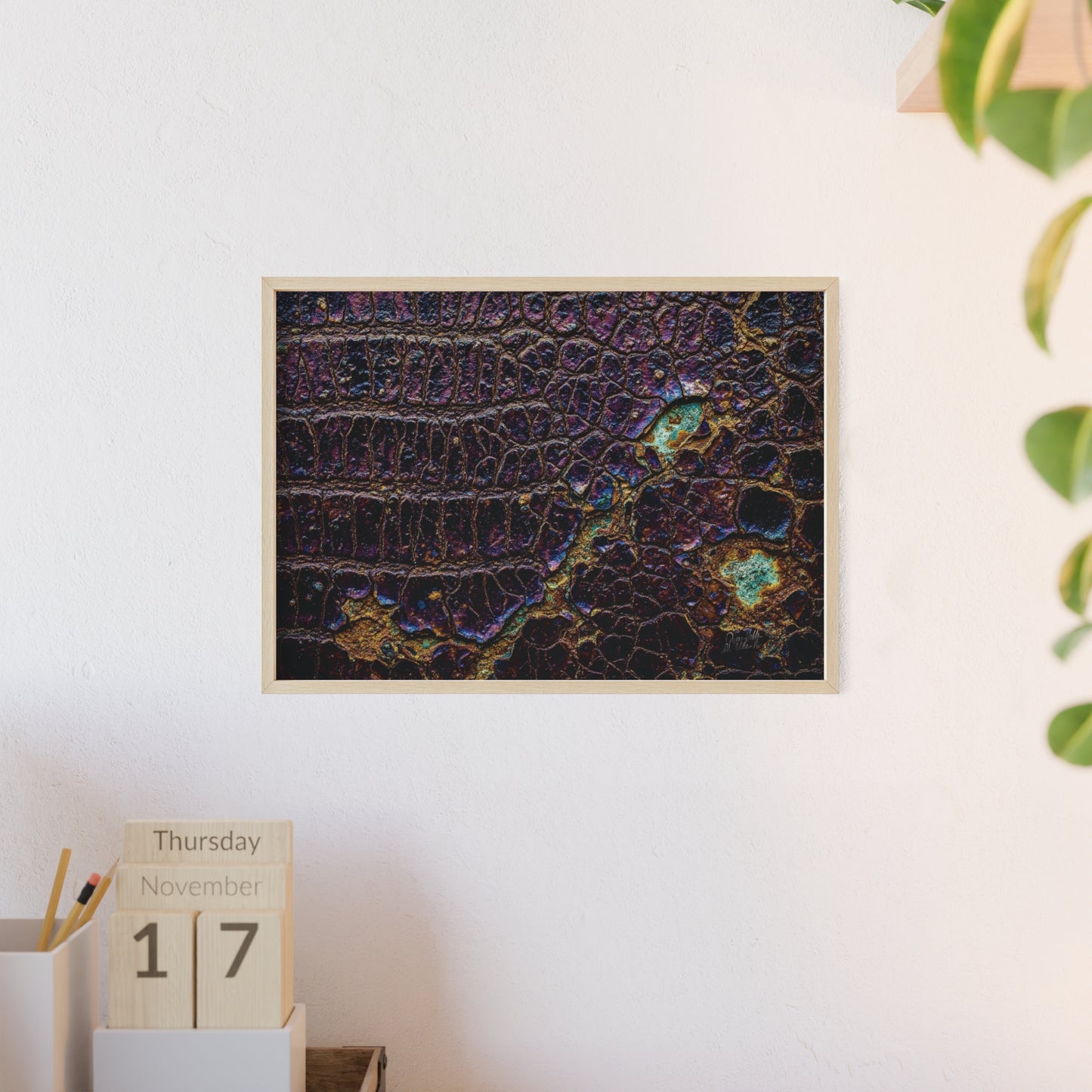 Luxurious Crocodile Print Wall Art Framed Posters By QueenNoble