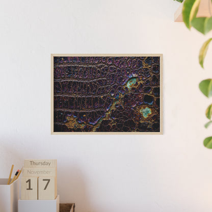 Luxurious Crocodile Print Wall Art Framed Posters By QueenNoble