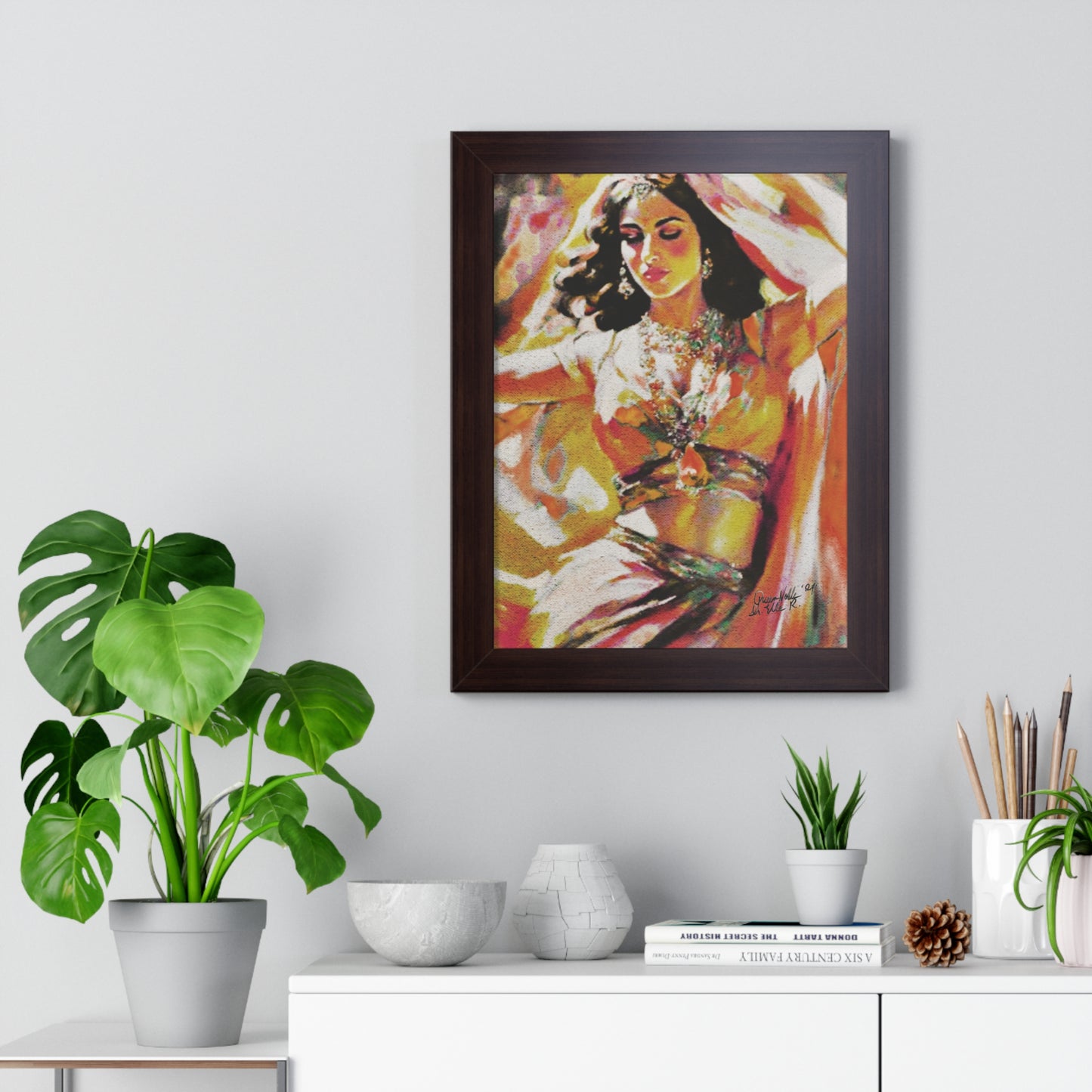 Gypsy Framed Art Print, Bohemian Home Decor By QueenNoble