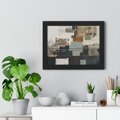 Modern Abstract Framed Poster, Minimalist Wall Art, By Vercmagnus
