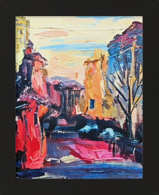 Framed Art Print - Colorful Landscape Wall Poste By Vercmagnus