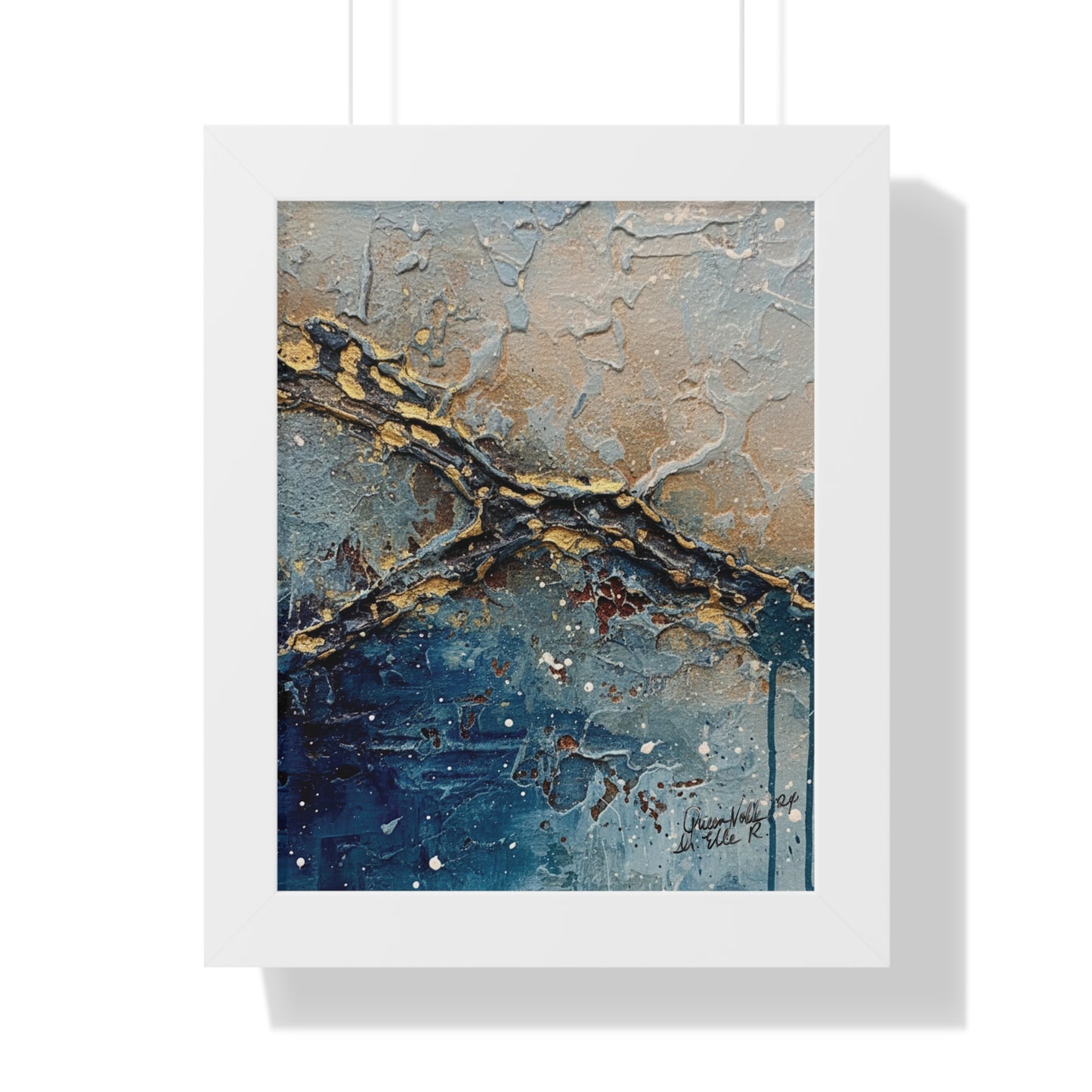 Abstract Framed Vertical Poster, Home Decor, Wall Art Framed Print By QueenNoble
