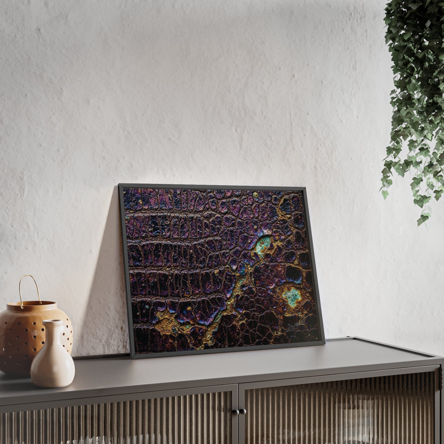 Luxurious Crocodile Print Wall Art Framed Posters By QueenNoble