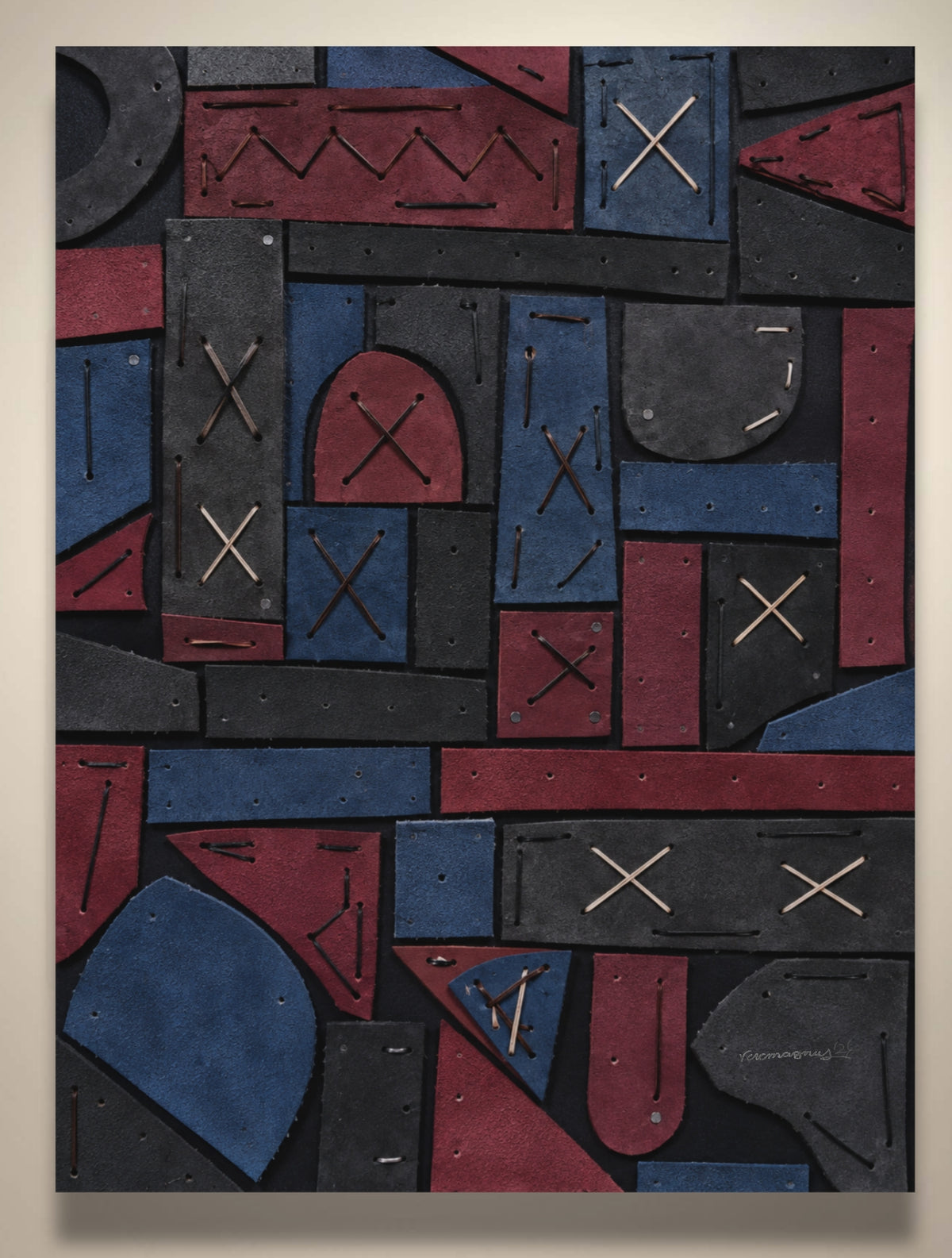 Leather Collage Genuine Cowhide Cruelty Free Handmade By Vercmagnus THE HAUS