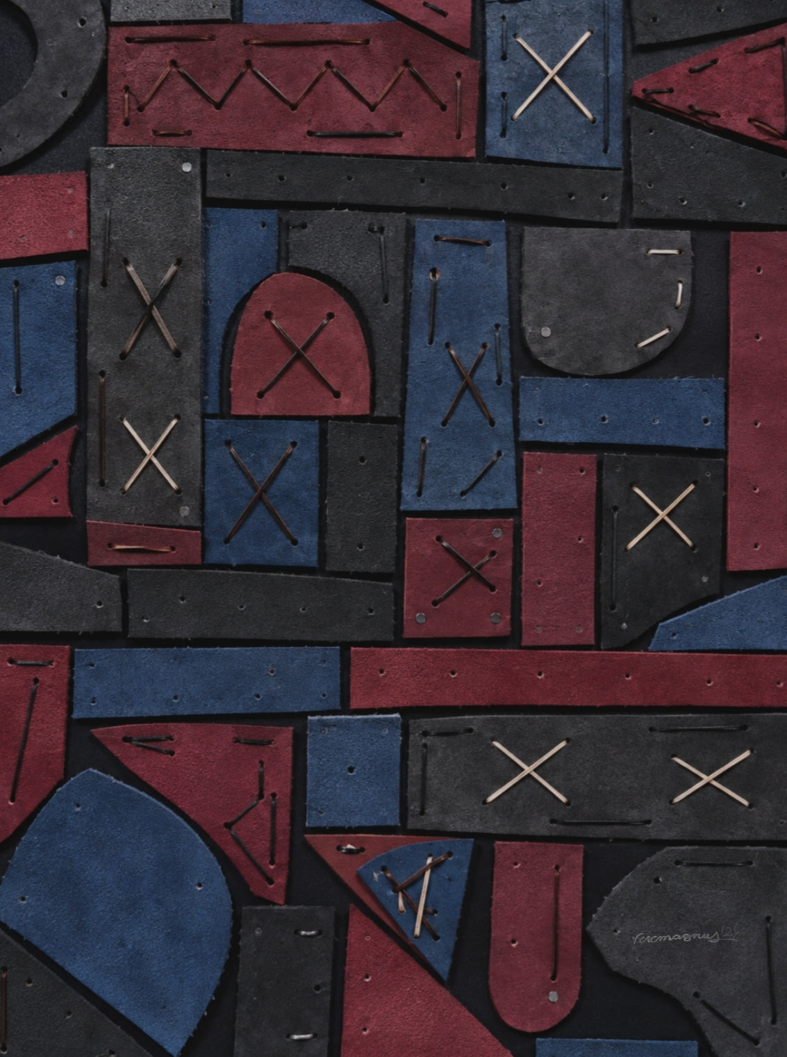 Leather Collage Genuine Cowhide Cruelty Free Handmade By Vercmagnus THE HAUS