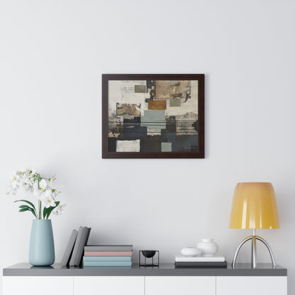 Modern Abstract Framed Poster, Minimalist Wall Art, By Vercmagnus