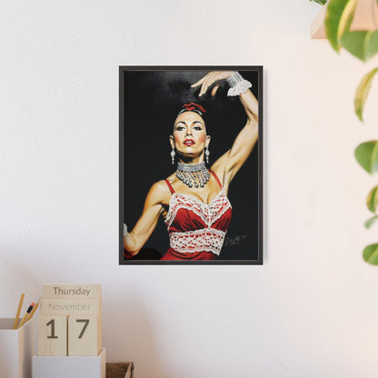 Flamenco Wall Art Framed Print, Dance Themed Decor By QueenNoble