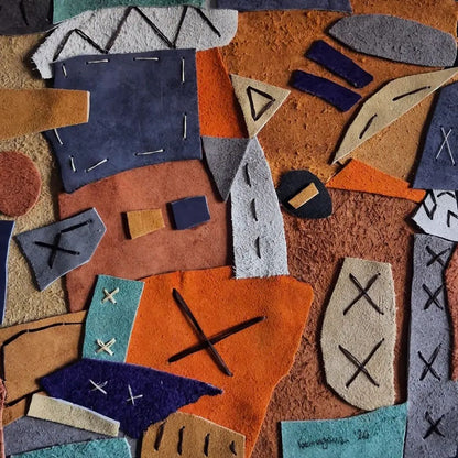 Collage Genuine Leather One Way Ticket By Vercmagnus