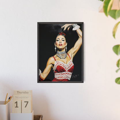 Flamenco Wall Art Framed Print, Dance Themed Decor By QueenNoble