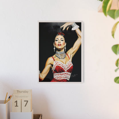 Flamenco Wall Art Framed Print, Dance Themed Decor By QueenNoble