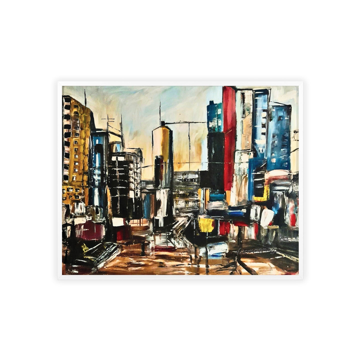 Framed Urban Art Poster, Stylish Wall Decor, City Prints By Vercmagnus
