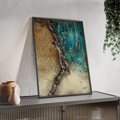 Rustic Framed Art Poster, Nature Inspired Wall Decor By QueenNoble