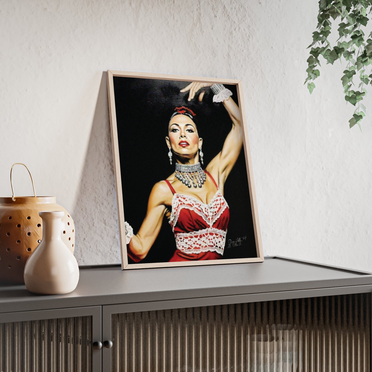 Flamenco Wall Art Framed Print, Dance Themed Decor By QueenNoble