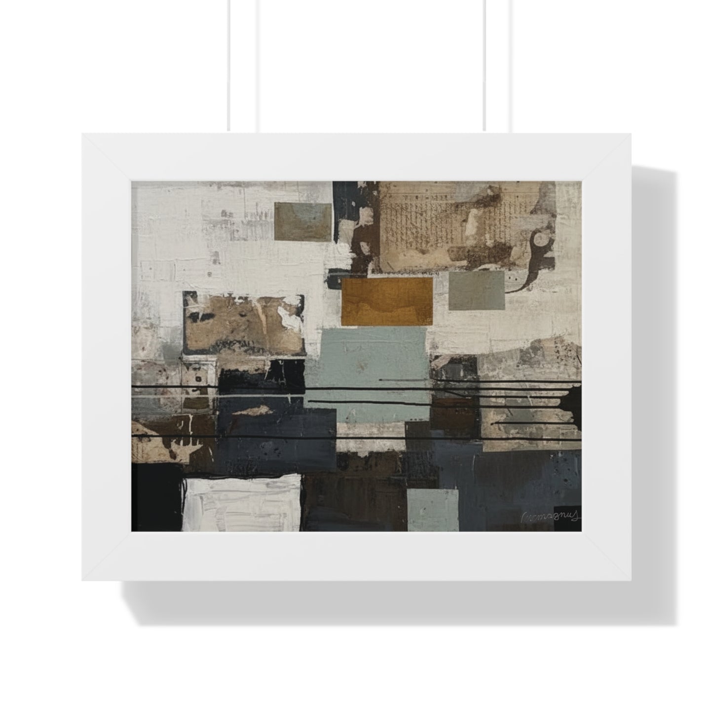 Modern Abstract Framed Poster, Minimalist Wall Art, By Vercmagnus