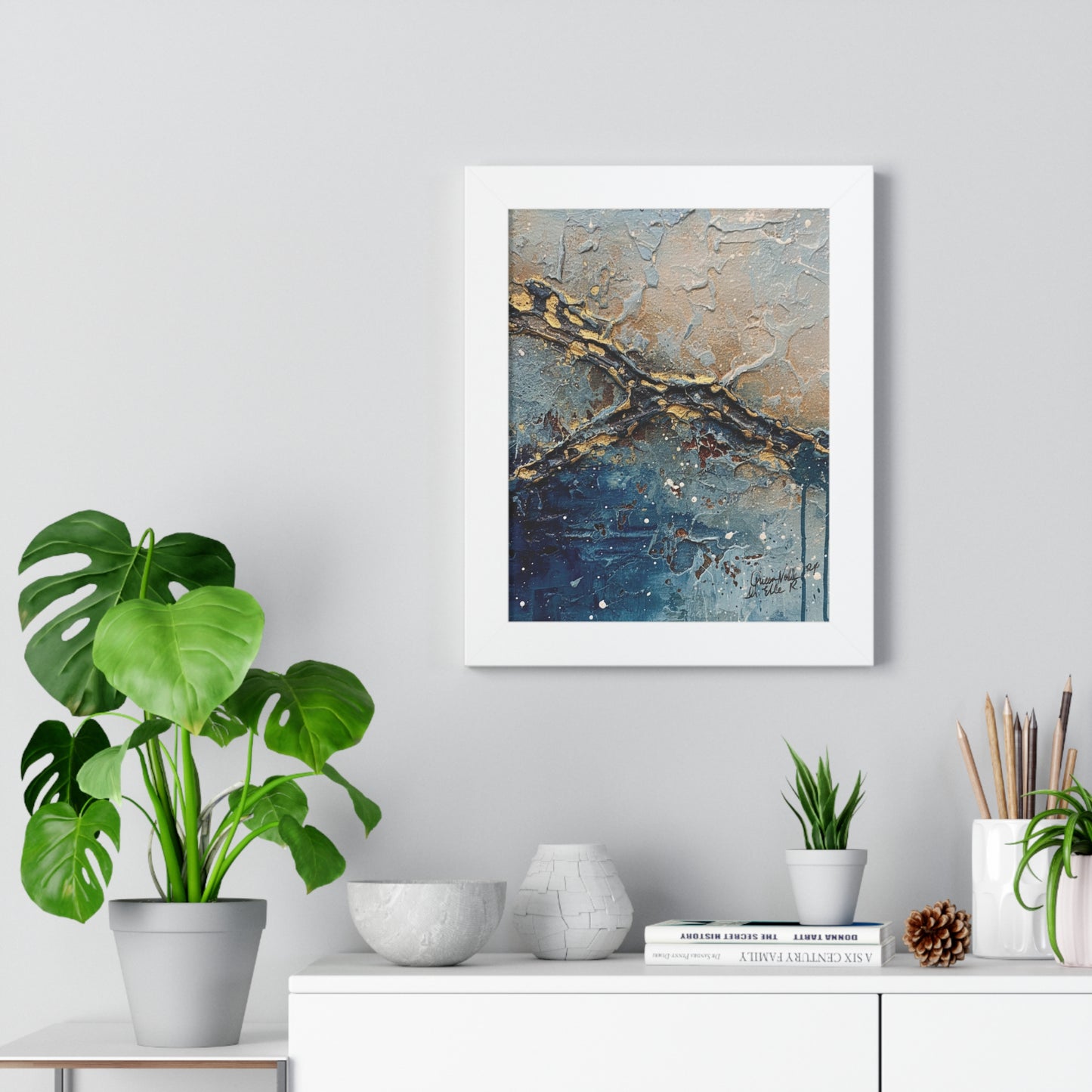 Abstract Framed Vertical Poster, Home Decor, Wall Art Framed Print By QueenNoble