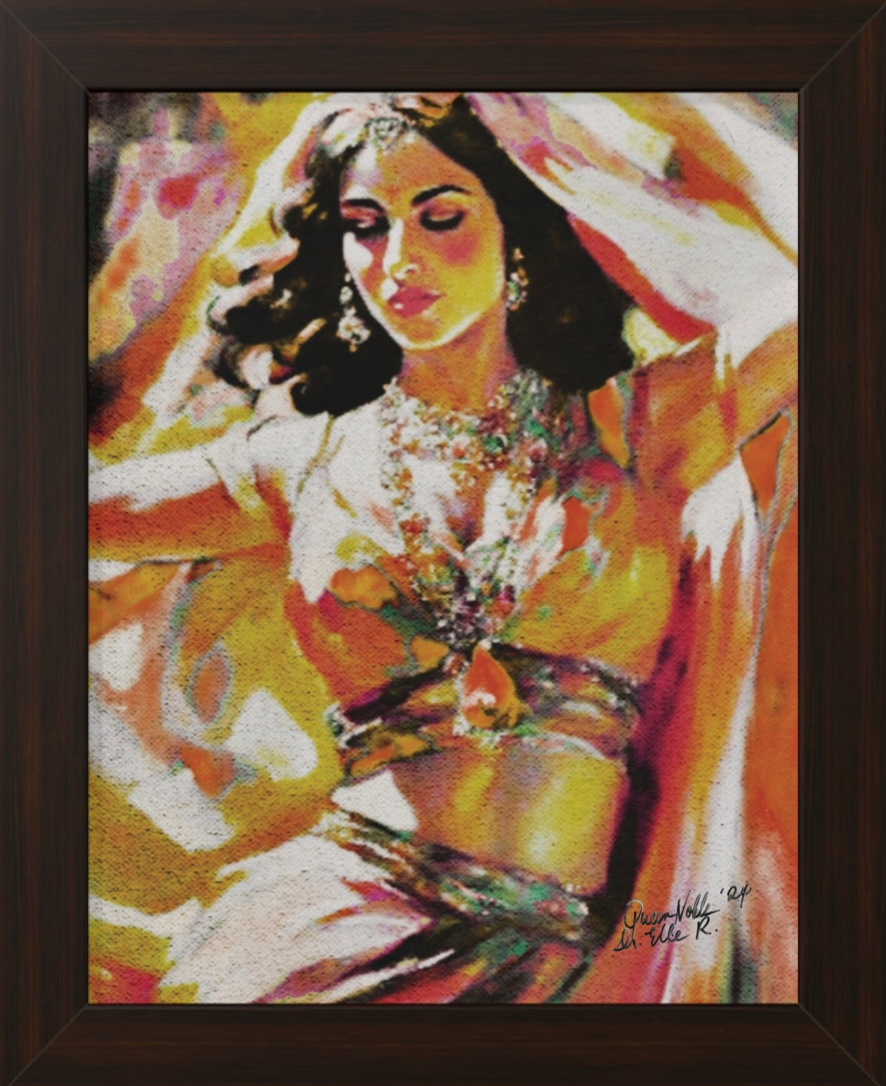 Gypsy Framed Art Print, Bohemian Home Decor By QueenNoble