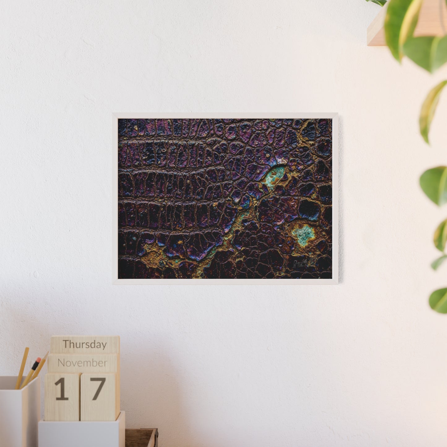 Luxurious Crocodile Print Wall Art Framed Posters By QueenNoble