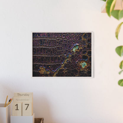Luxurious Crocodile Print Wall Art Framed Posters By QueenNoble