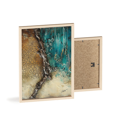 Rustic Framed Art Poster, Nature Inspired Wall Decor By QueenNoble